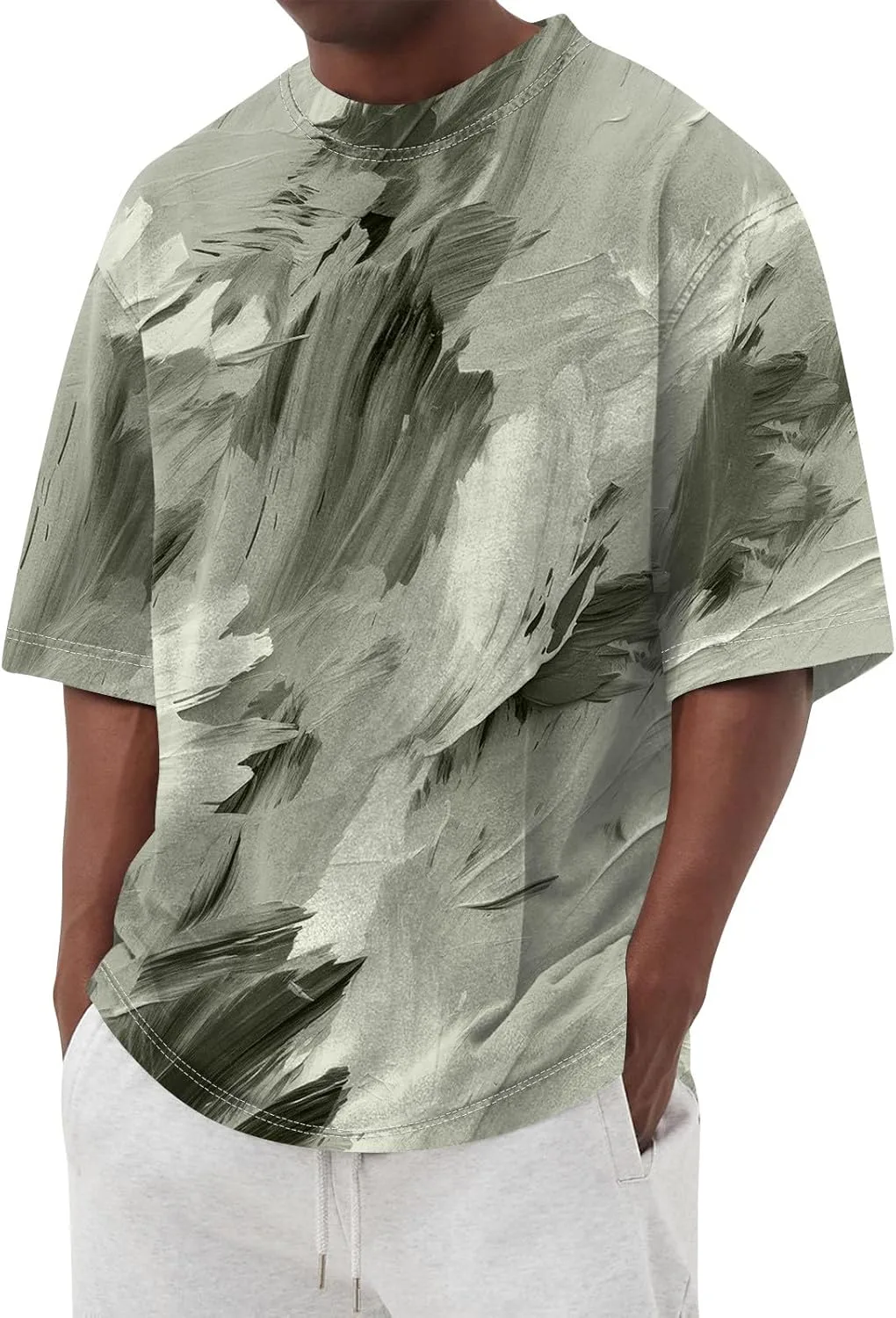 

Мужская футболка с коротким рукавом, летняя базовая модель