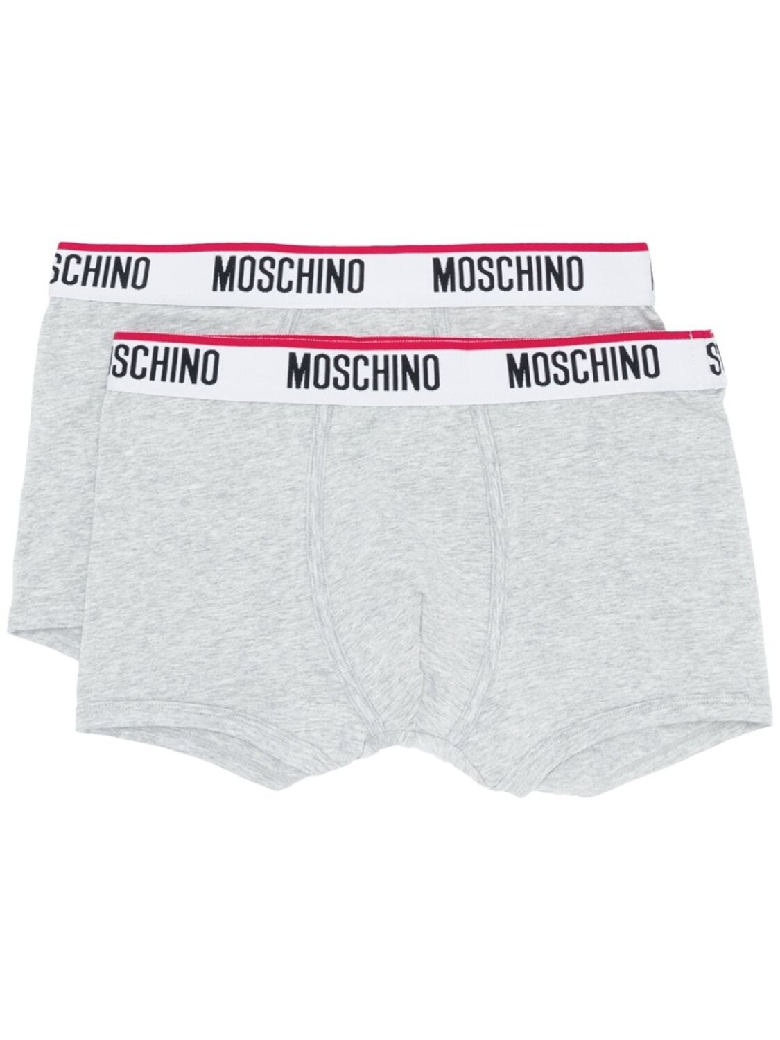 

Moschino двое боксеров с резинкой с логотипом, серый