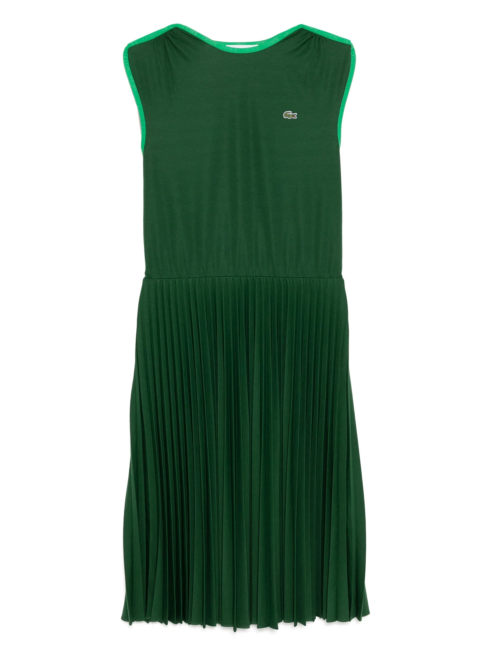 

Платье без рукавов со складками Lacoste, зеленый