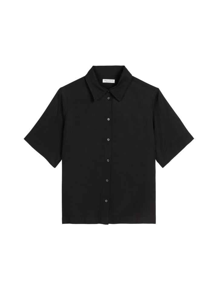 

Струящаяся блузка с короткими рукавами черного цвета Marc O'Polo