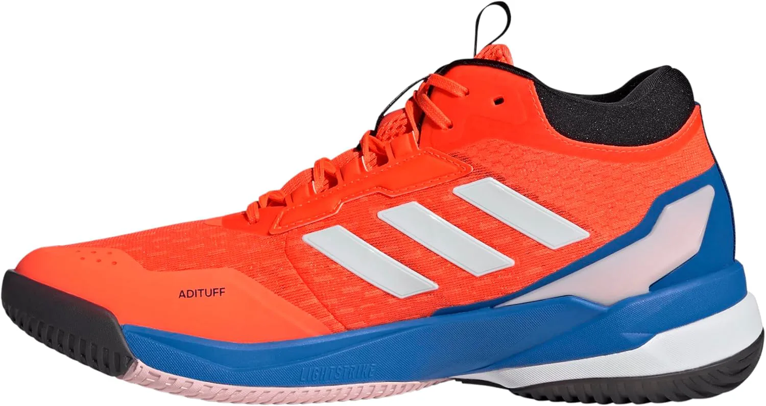 Мужские кроссовки для волейбола Adidas Crazyflight 6 Mid Indoor - белые, оранжевый/металлик