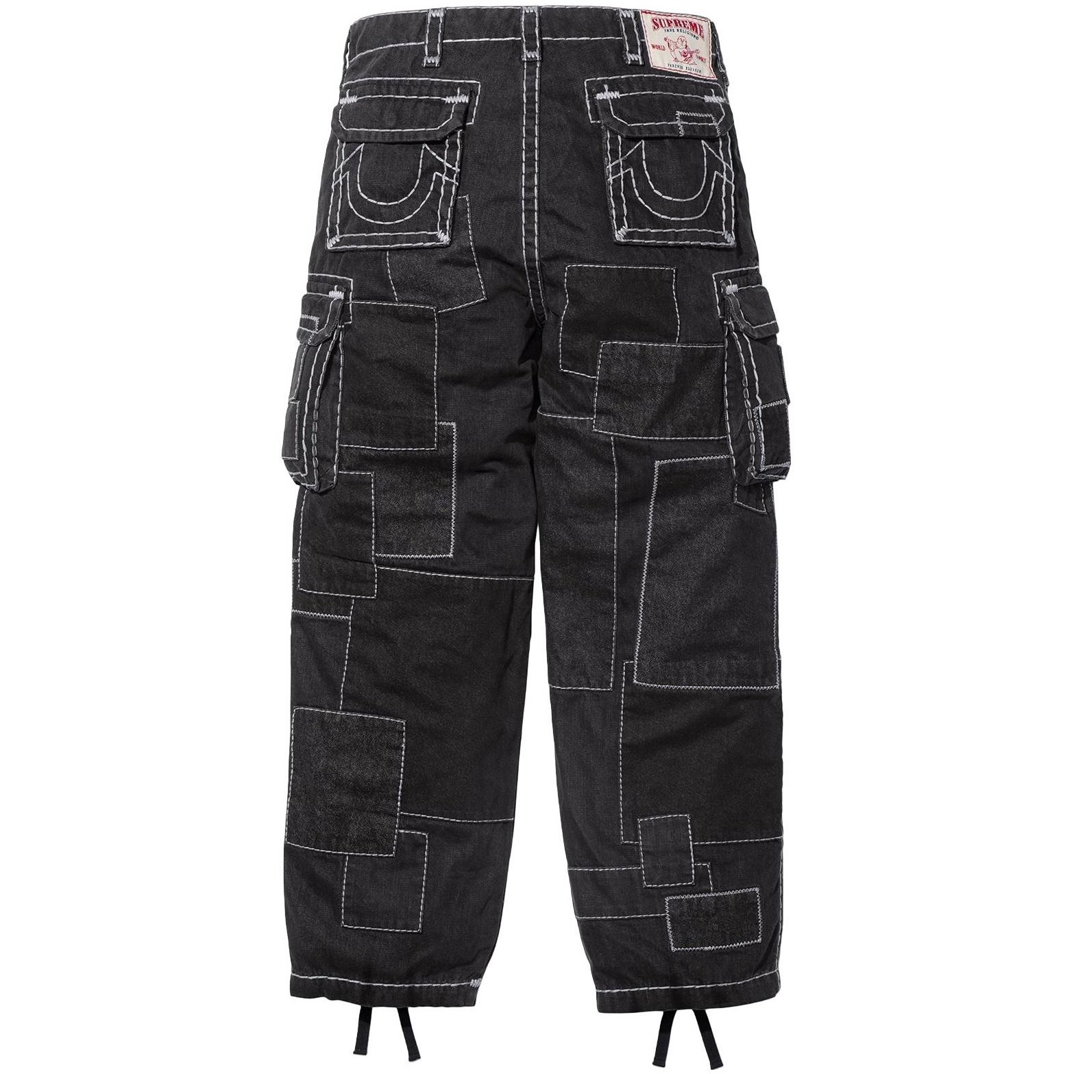 Брюки-карго True Religion FW25 НЕДЕЛЯ 13, в стиле пэчворк, унисекс Supreme, синий — фото 4