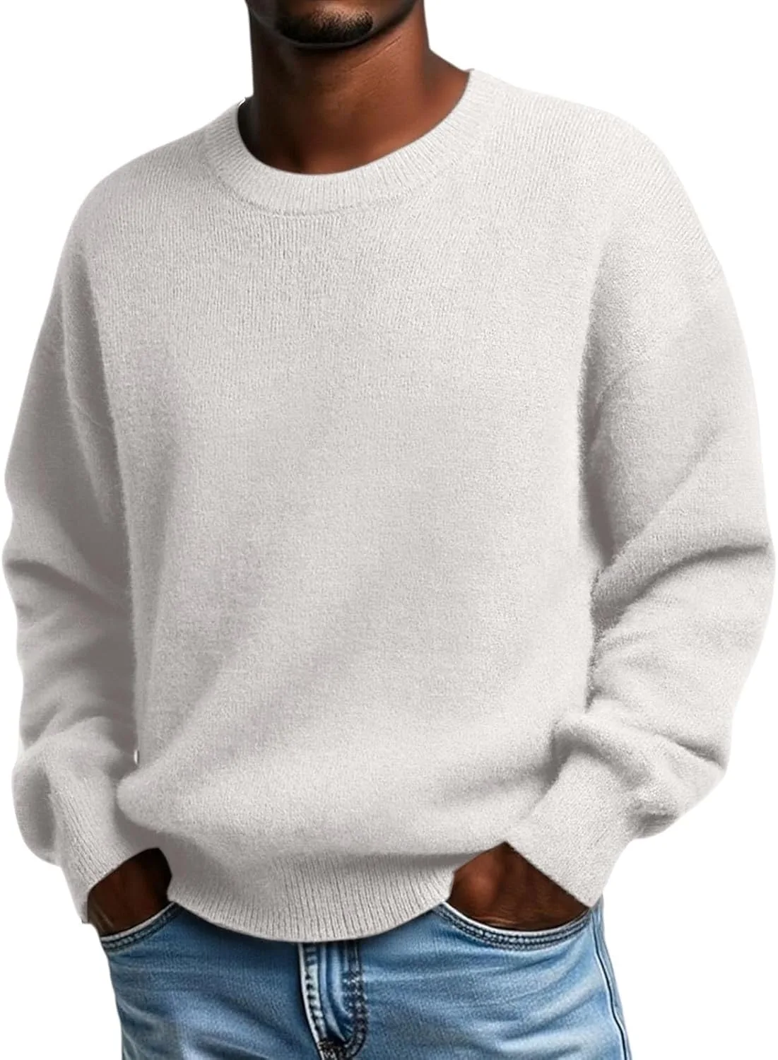 

Мужской базовый свитер с рубчиком Slim Fit Crewneck CRNTCEM