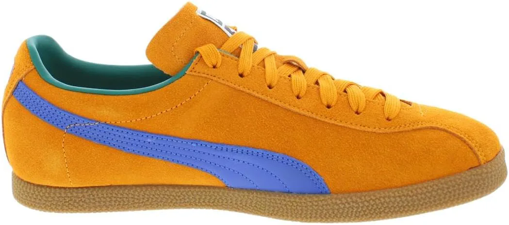 Мужские кроссовки PUMA Brasil на шнуровке для повседневной носки - оранжевые, синий/оранжевый — фото 2