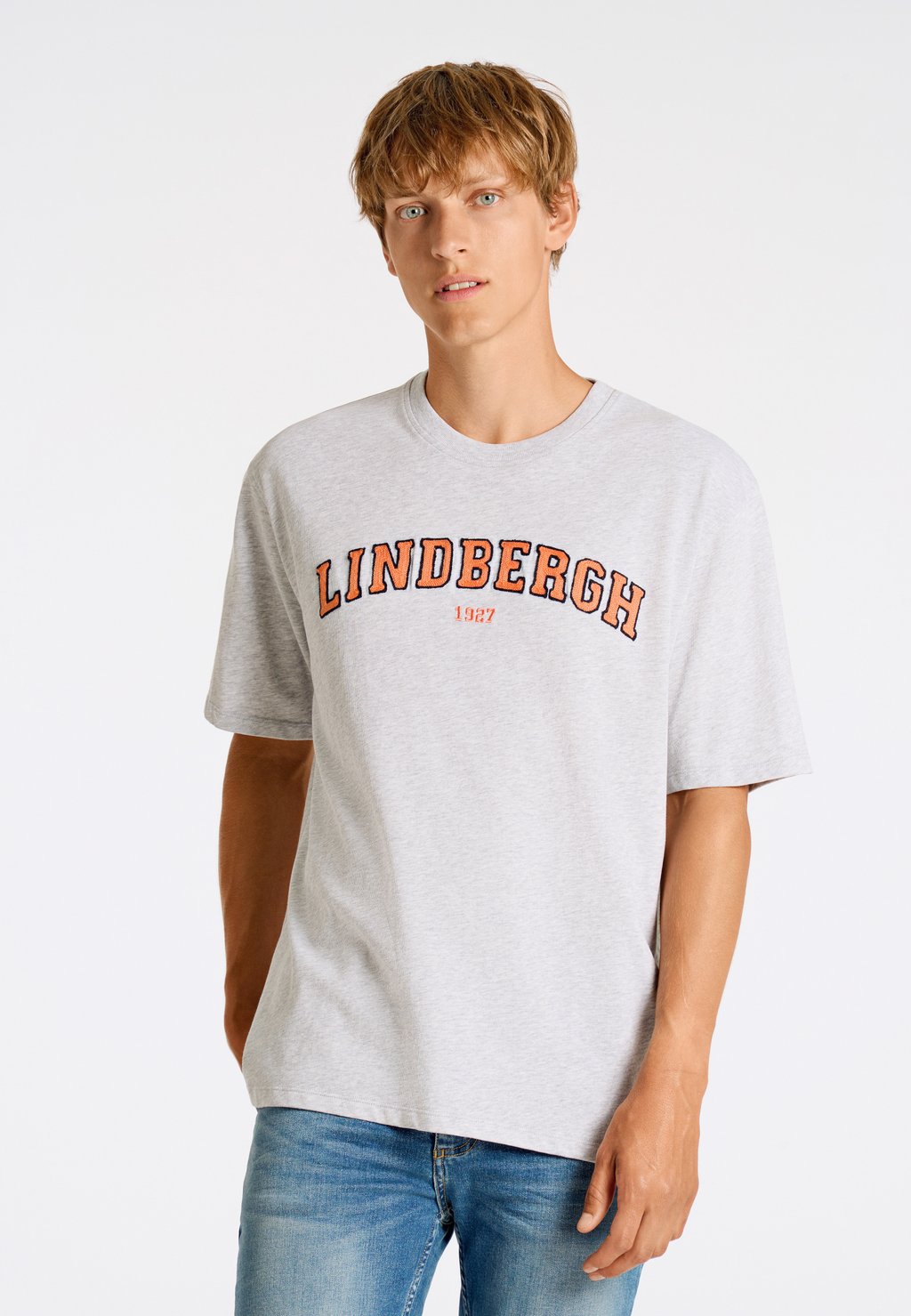 

Футболка с принтом LOGO Lindbergh, серый