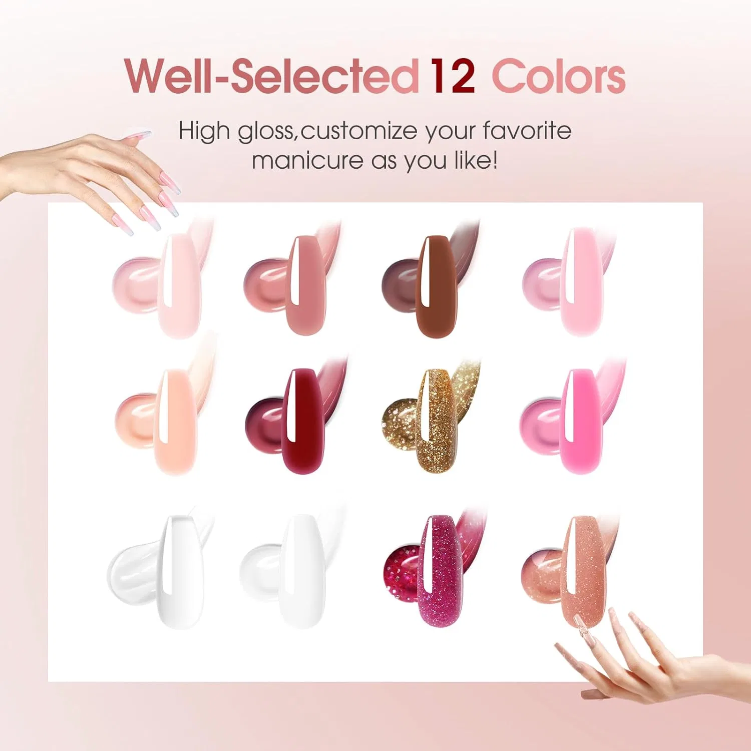Набор для полигеля «Acrylic Gel» из 12 цветов от ROSALIND Rosalind, Set 03 — фото 2