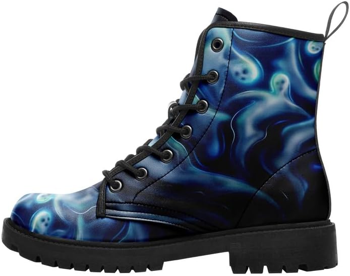 

Ботинки AWSOLE в готическом стиле на Хэллоуин, кожаные мотоциклетные ботинки на платформе с черепами, модная повседневная зимняя обувь, черный