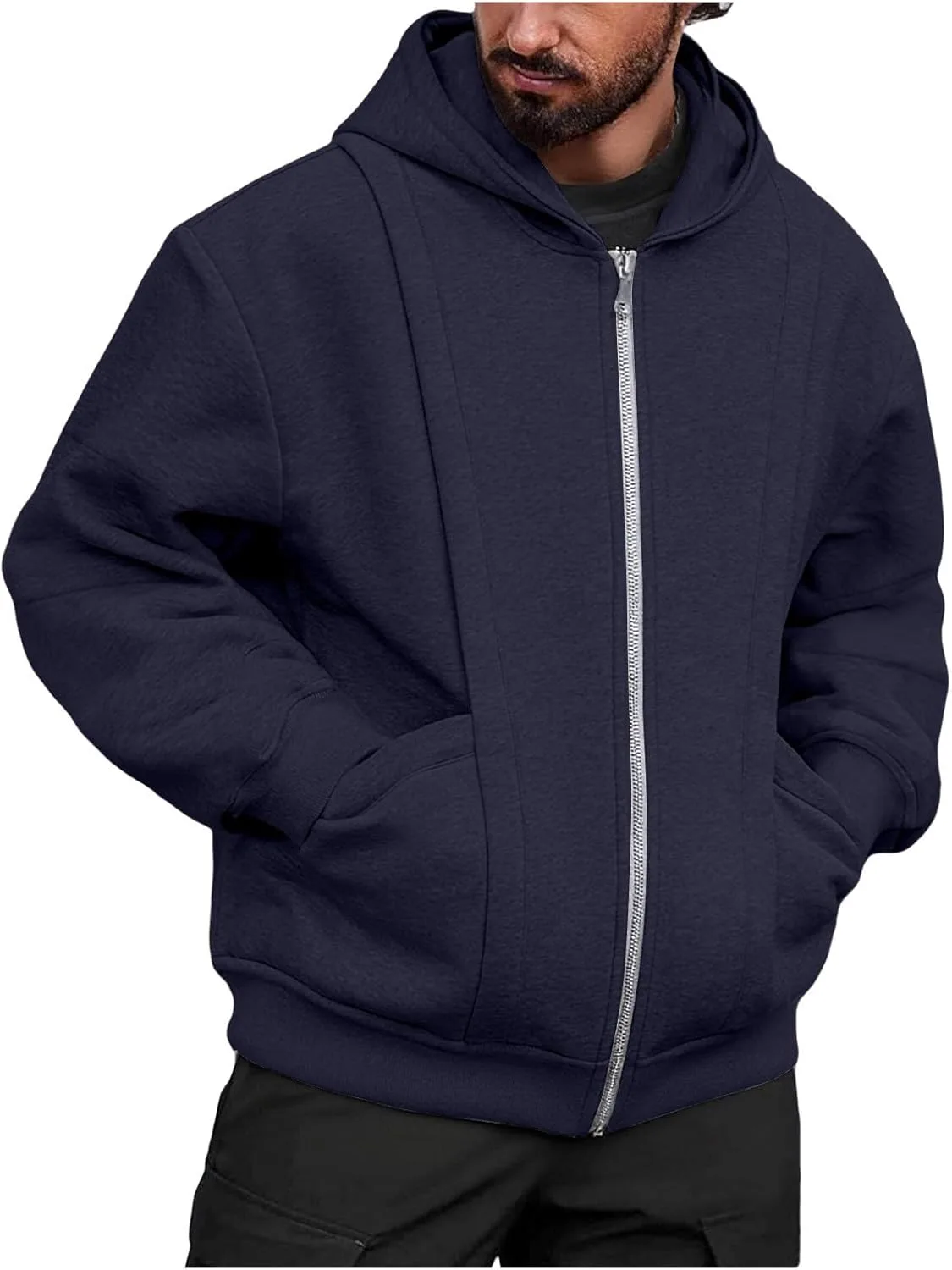 

Xiaojmake мужская толстовка с капюшоном на молнии, утепленная Sherpa