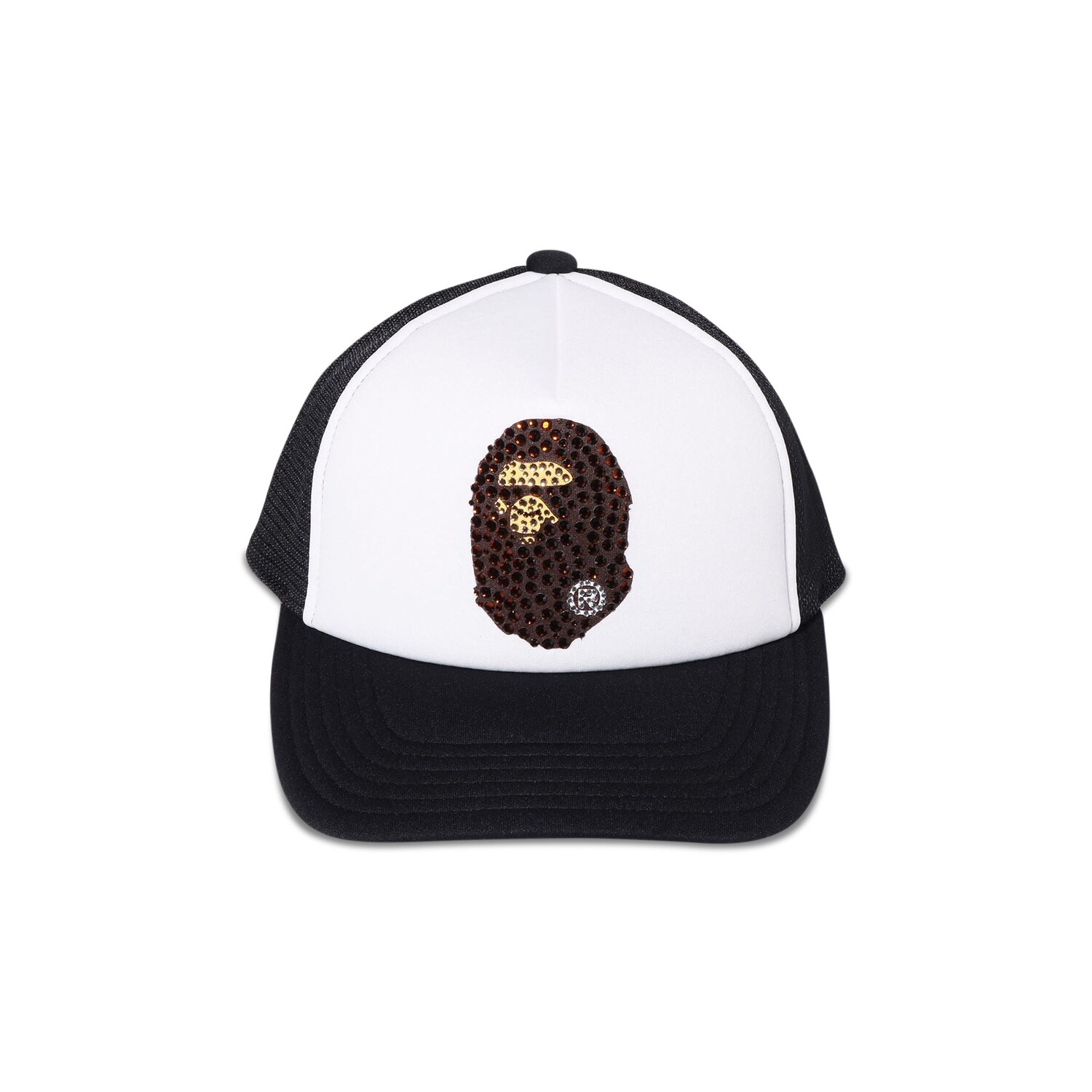 

Кепка из сетчатой ткани BAPE Ape Head Crystal Stone, черная