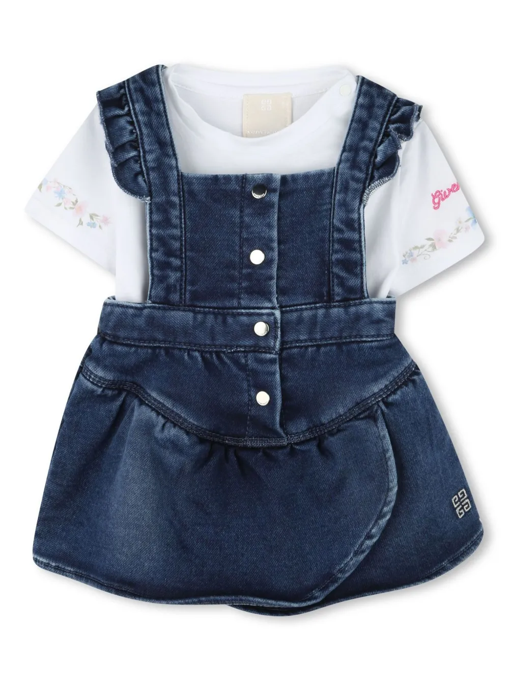 

Комплект из платья и футболки с логотипом Givenchy Kids, синий