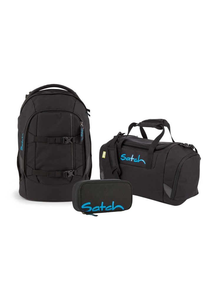 

Satch Набор школьных рюкзаков PACK Black Bounce, 3 предмета, черный