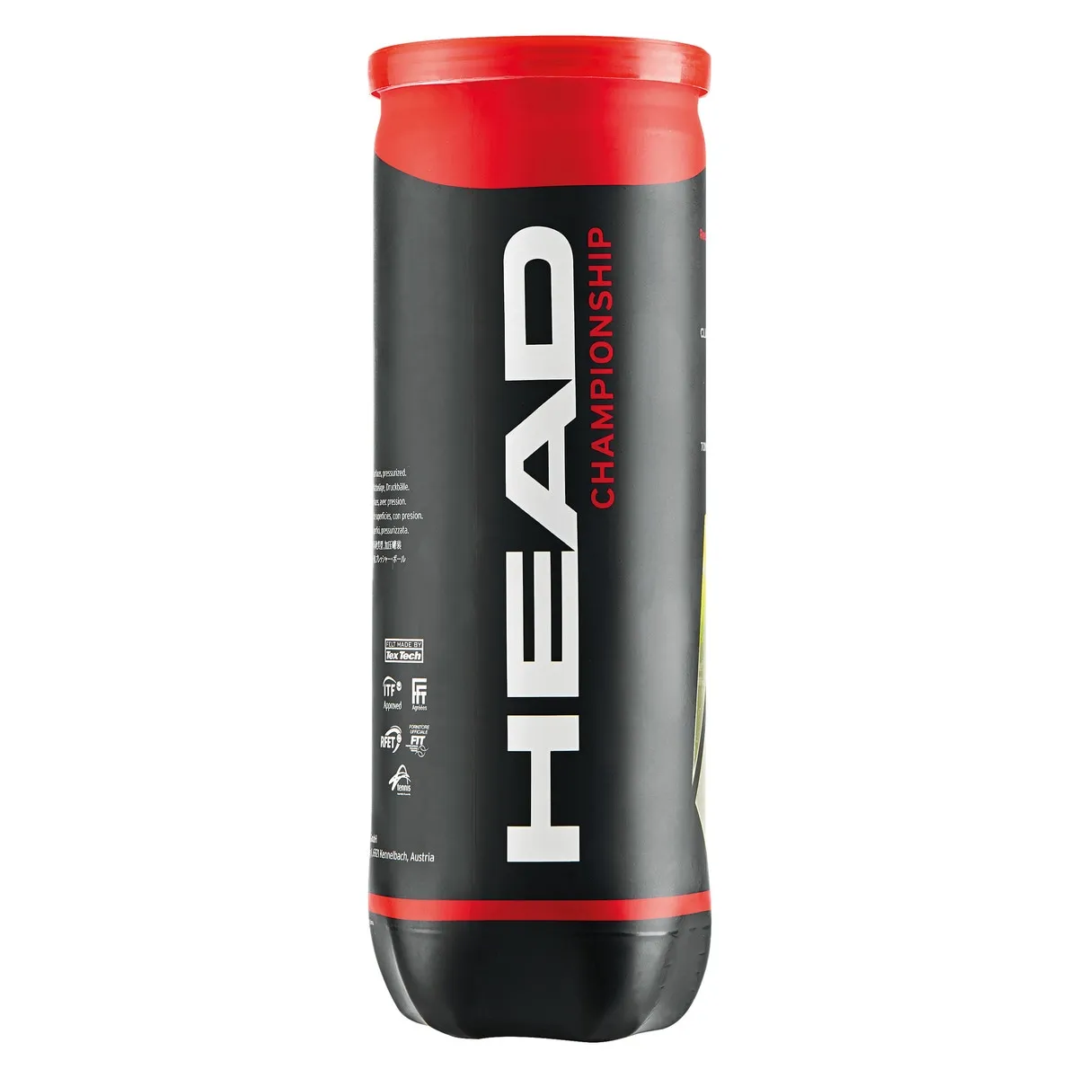 

Банка из 3 теннисных мячей Championship Head, желтый