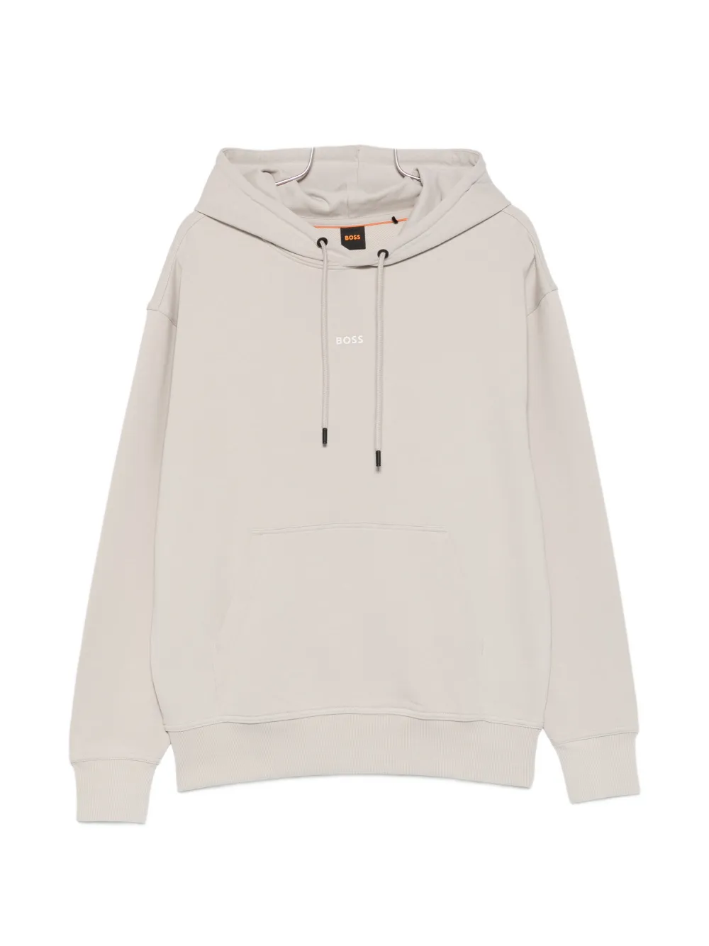

Худи с капюшоном и логотипом на завязках Boss, бежевый