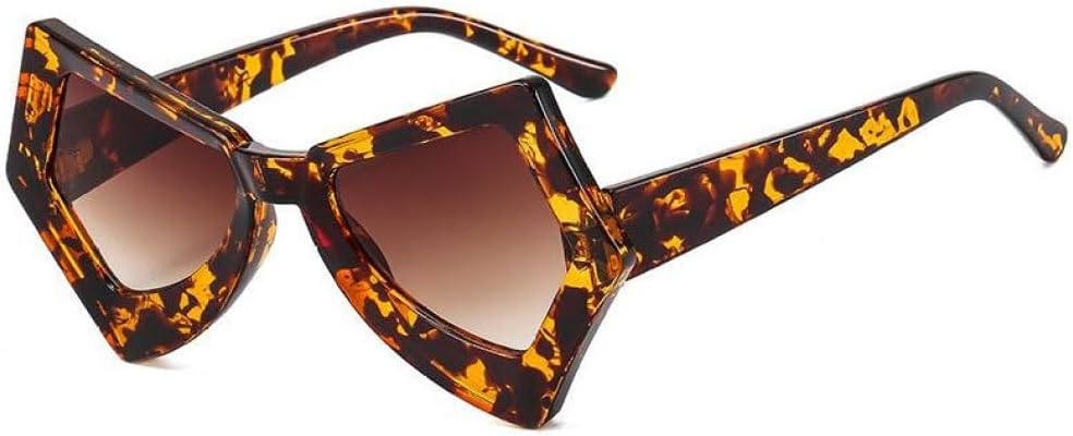 

Модные солнцезащитные очки большого размера неправильной квадратной формы для женщин и мужчин, винтажные женские солнцезащитные очки, трендовые оттенки LJTJTAV, Leopard Tea