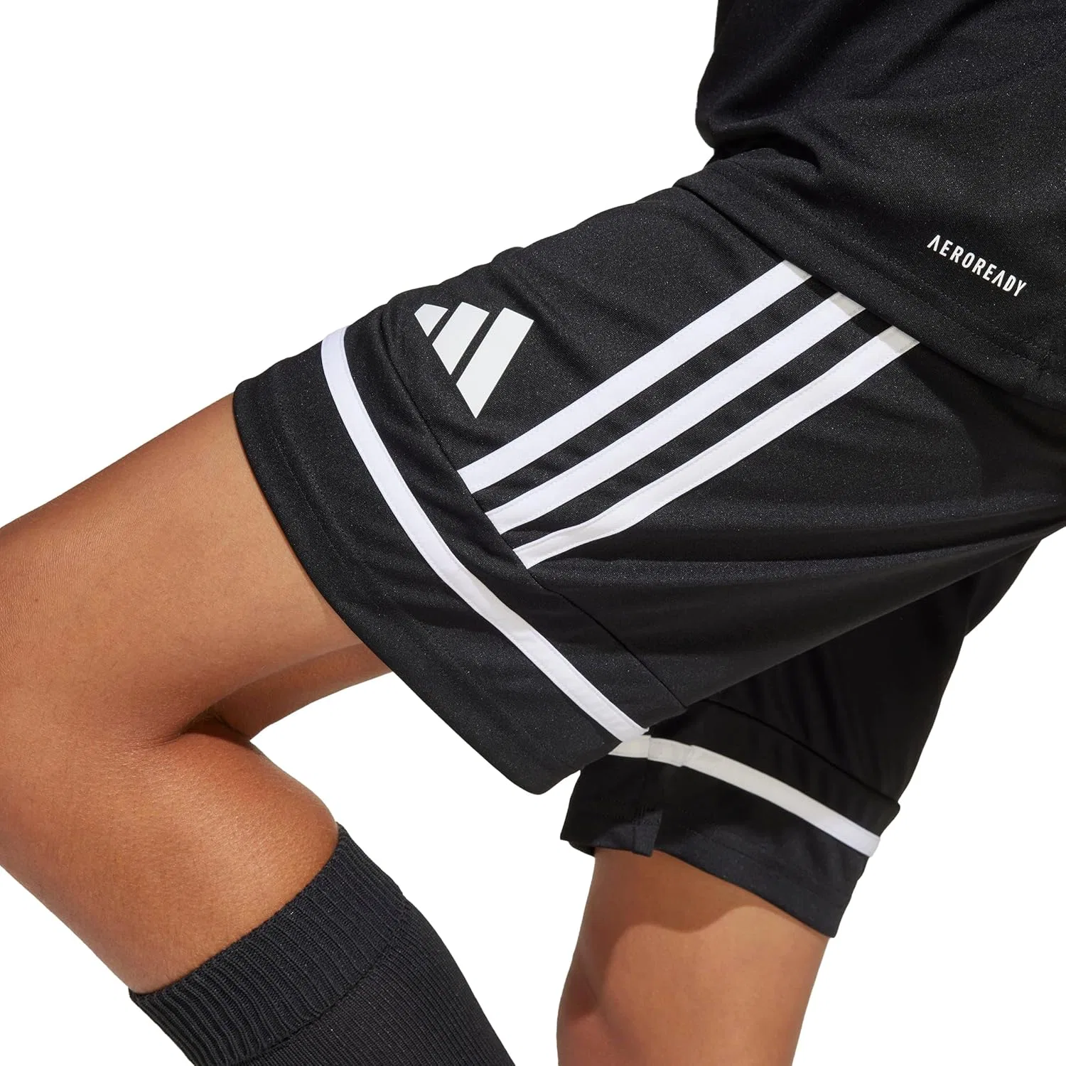 Adidas Originals Детские шорты Adidas Squadra 25, черный/черный/белый — фото 4