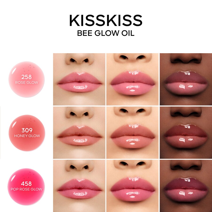 Увлажняющее тонирующее масло для губ Kiss Kiss Bee Glow GUERLAIN, 0.3 fl oz, 458 Pop Rose — фото 4