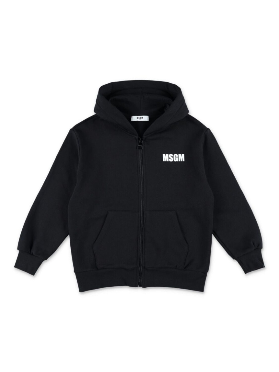 

MSGM Kids толстовка с капюшоном на молнии, черный
