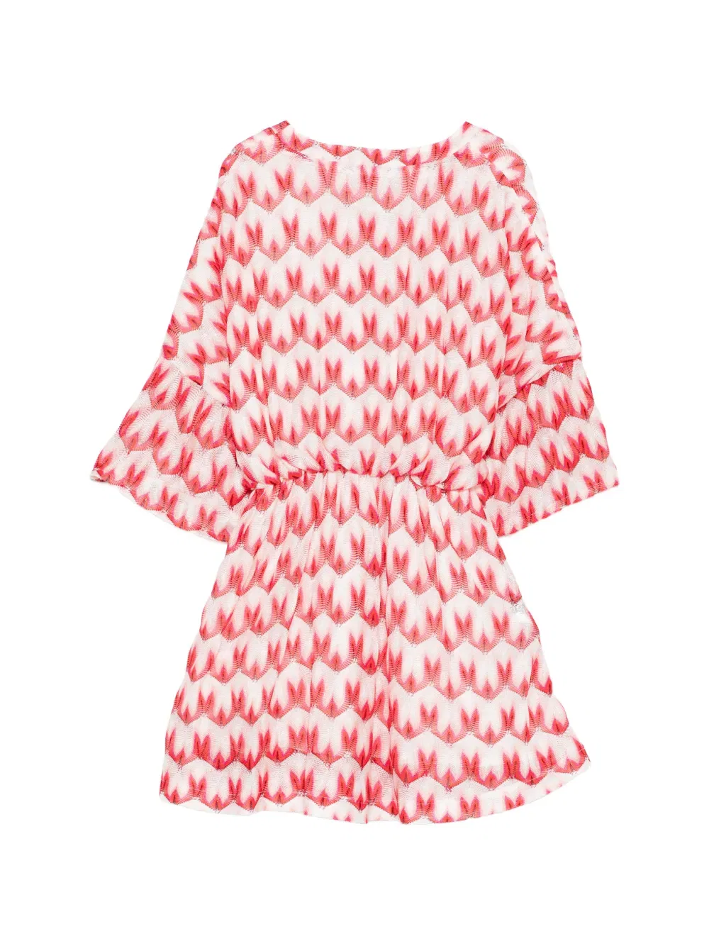 Платье с оборками и узором Missoni Kids, белый — фото 2