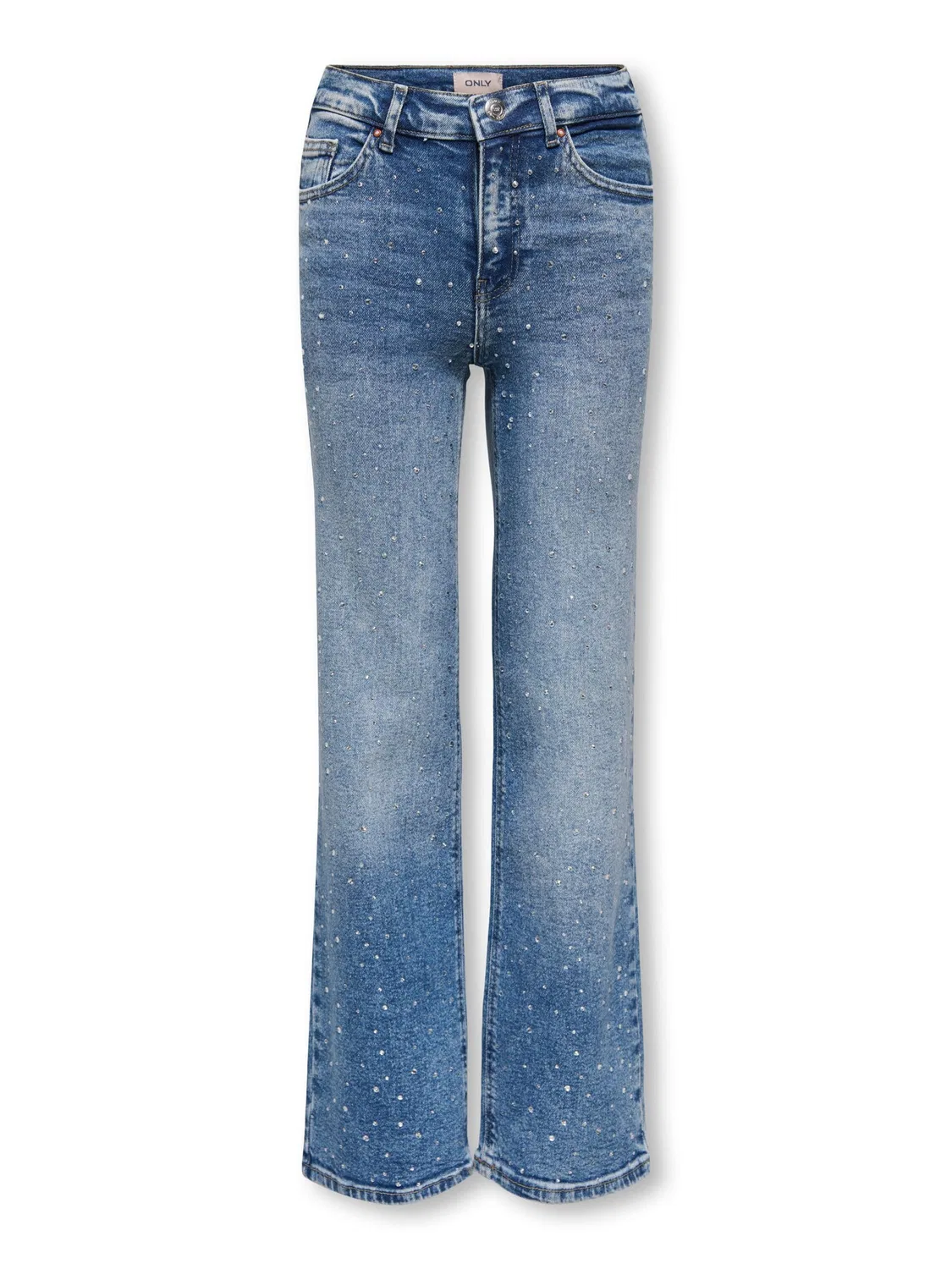 Джинсы с широкими штанинами, Medium Blue Denim, KIDS ONLY, medium blue denim