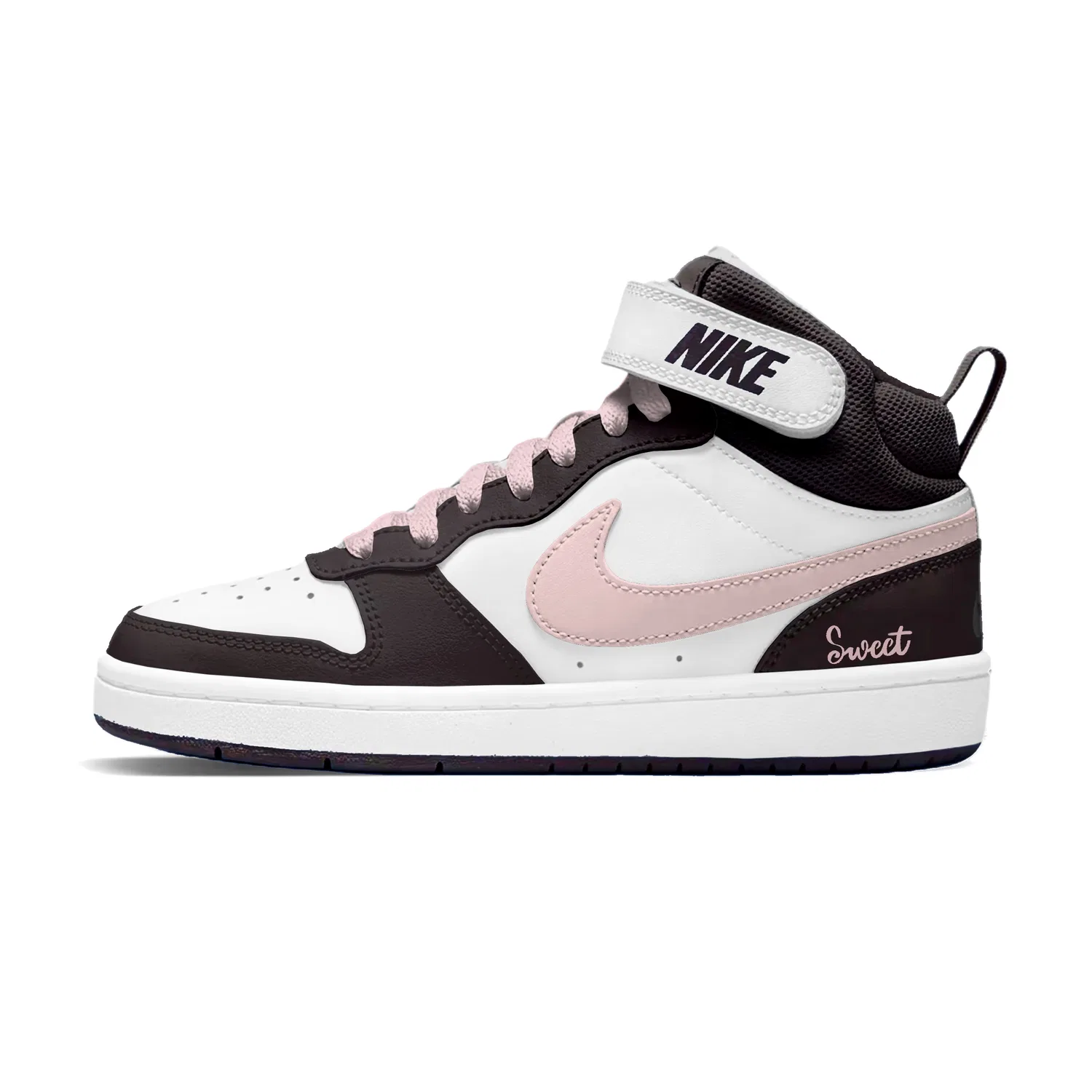 Детские кроссовки для скейтбординга Nike Court Borough 2 Mid Top розовые