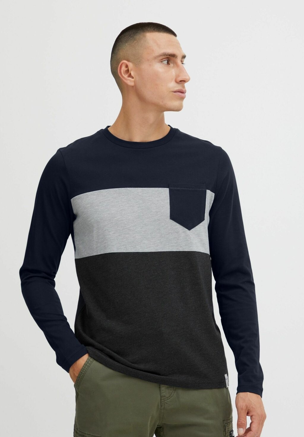 

Топ с длинными рукавами IDMATHEO INDICODE JEANS, цвет navy