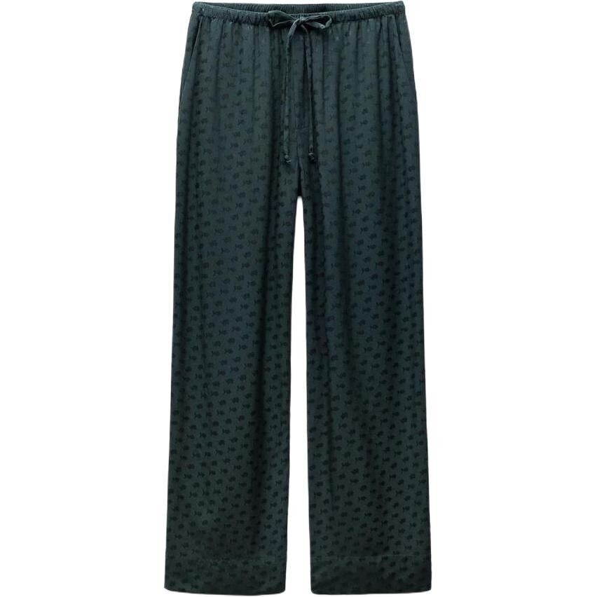 

Повседневные брюки женские серии ZW синего цвета Zara