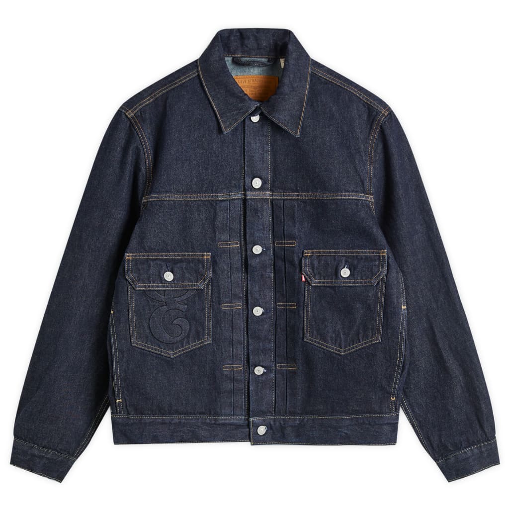 

Levis e by type ii trucker jacket End., цвет dark rinse