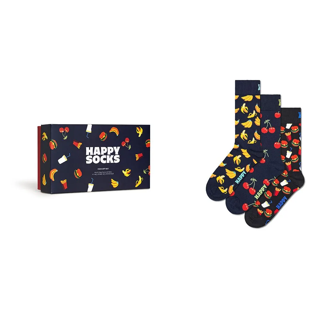 

Носки Happy Foods Gift Set crew 3 pairs, разноцветный