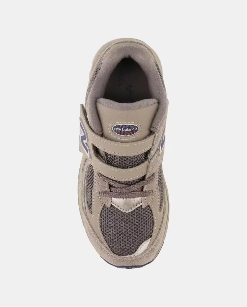 Детская повседневная обувь 2002 на липучке New Balance, серый — фото 3