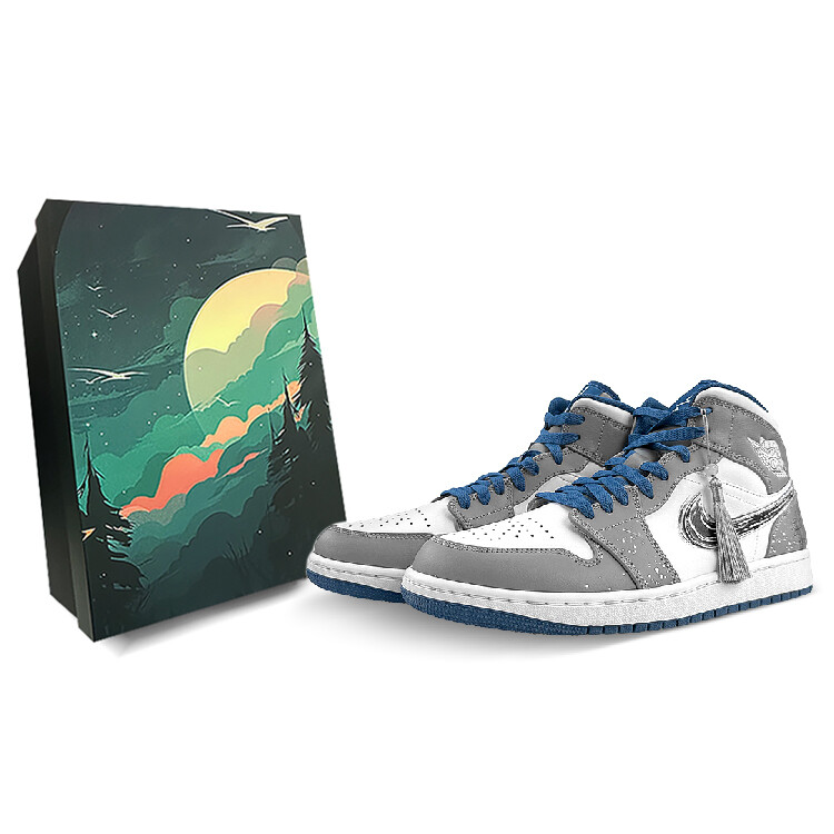 

Кроссовки Air JORDAN 1 Vintage Basketball Shoes Men Mid-Top Gray Black, Черный, Кроссовки Air JORDAN 1 Vintage Basketball Shoes Men Mid-Top Gray Black