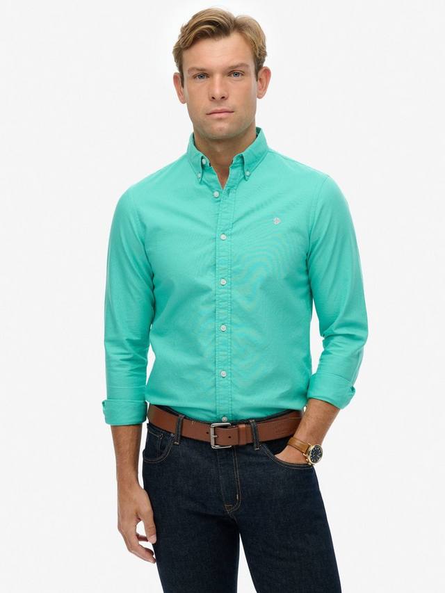 

Оксфордская рубашка из органического хлопка Regular Fit Superdry, Skate Mint
