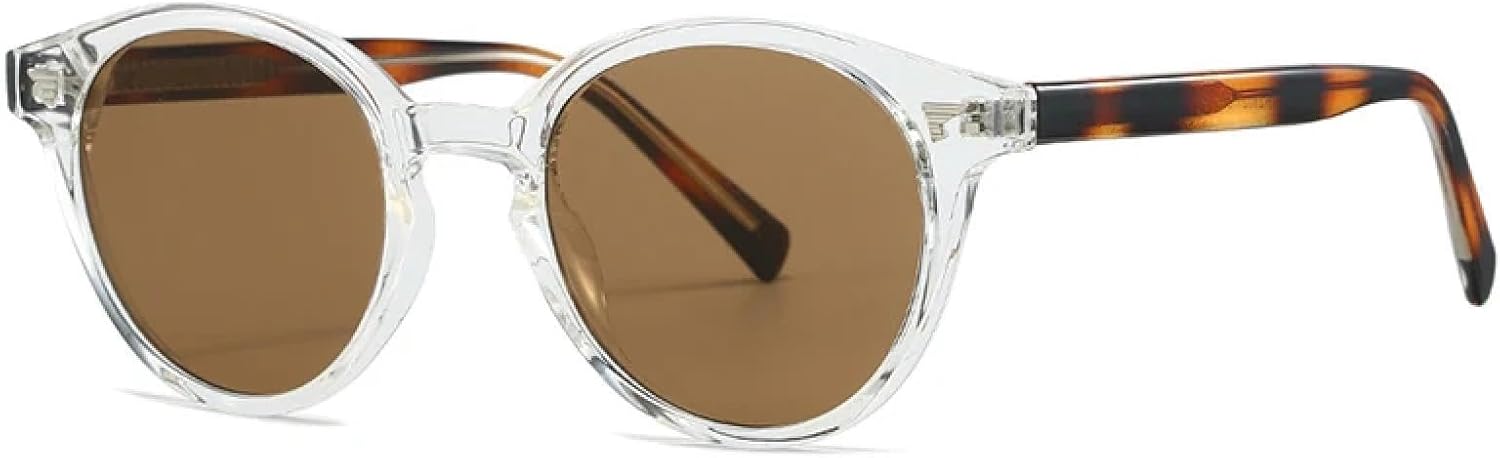 

Солнцезащитные очки с защитой от УФ-излучения UV400 для женщин и мужчин | Круглые, в стиле панк, сине-зеленые | для занятий спортом на открытом воздухе DSVIGF, Clear Amber Tea