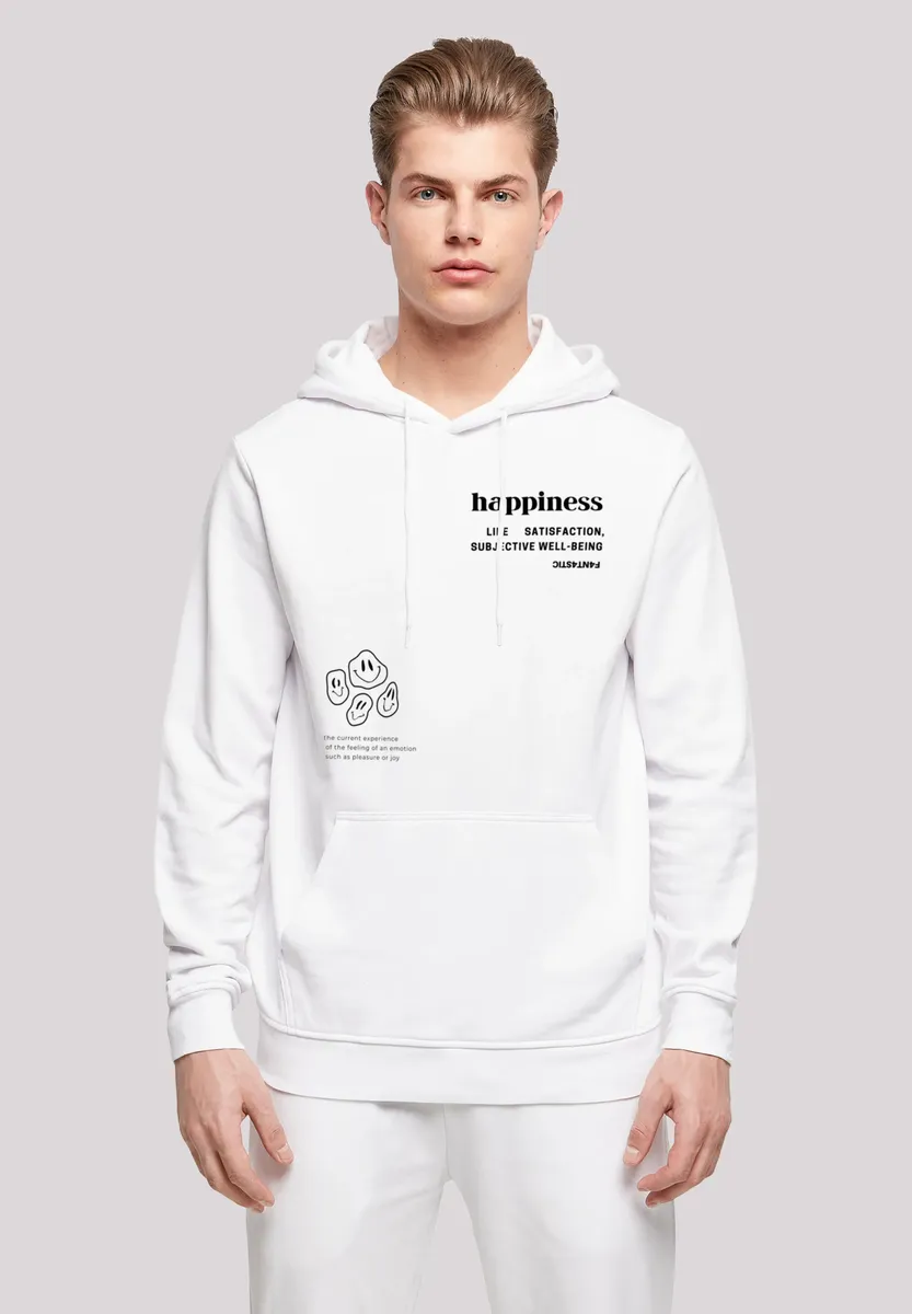 

Толстовка F4NT4STIC "happiness HOODIE UNISEX", принт, белый