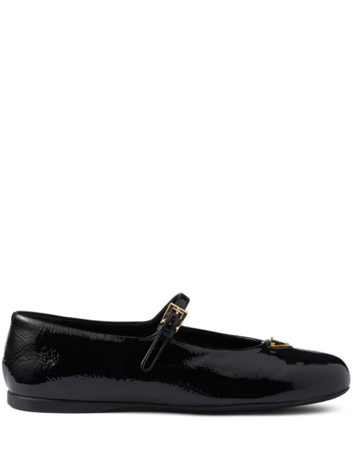 Кожаные балетки Prada, черный