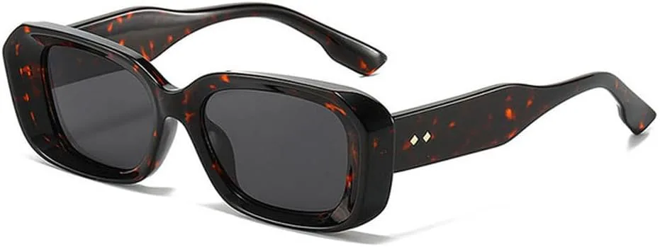 

Классические винтажные солнцезащитные очки для мужчин и женщин, модные, с заклепками, маленькие, зеленые, с защитой от УФ-излучения UV400, SUN1500 Generic, Leopard