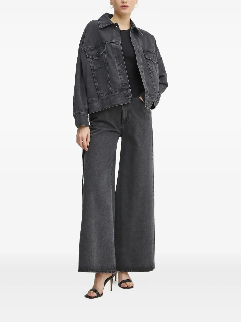 

Широкие джинсы Liviana Conti, серый