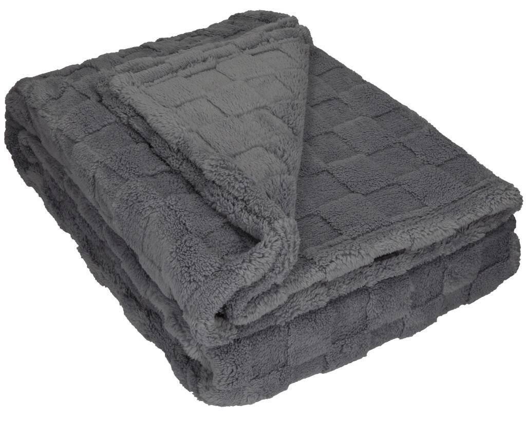 

Плед Betz VENICE шахматная доска XXL 150х200 см цвет: графит Betzshop