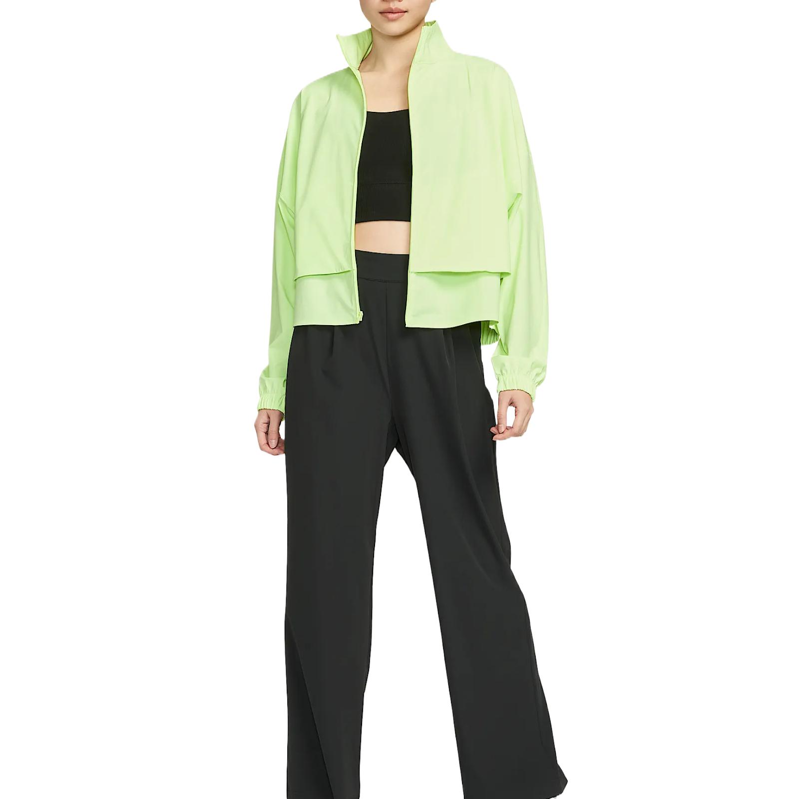Nike Женская куртка Dri Fit флуоресцентного желто-зеленого цвета, Fluorescent Yellow Green — фото 4