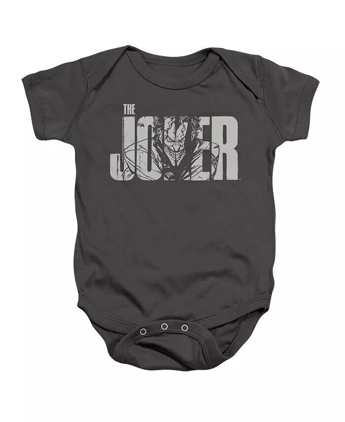 

Текст Baby Joker для девочек на сером костюме Batman, серый