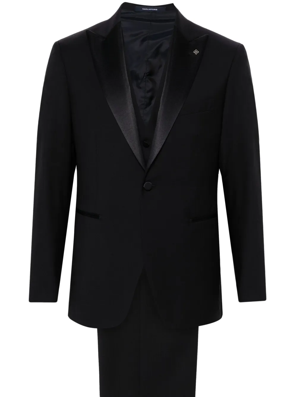 

Шерстяной костюм с однобортным пиджаком TAGLIATORE, синий