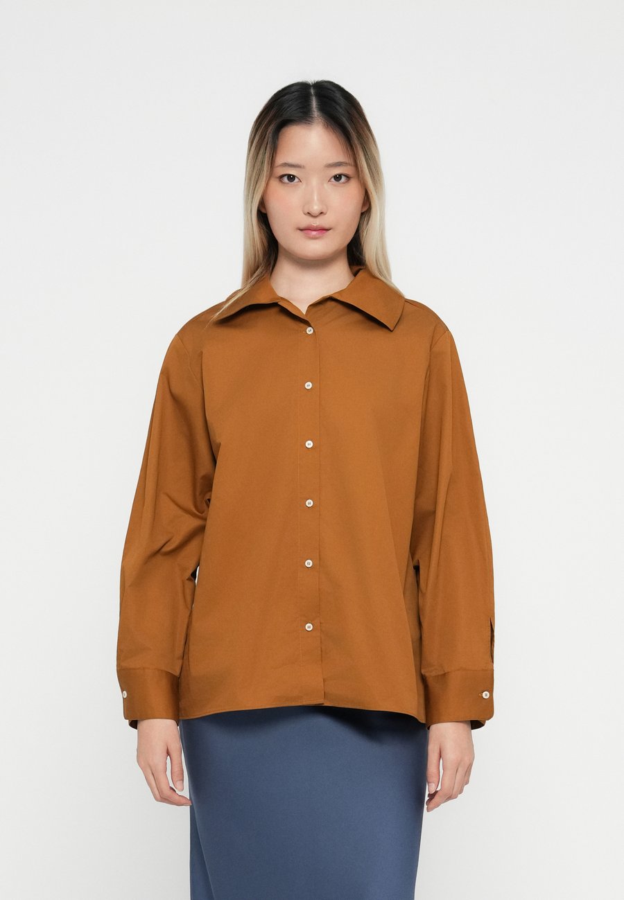 

Блуза Selected Femme SLFFIA RELAXED SHIRT, Golden-Coloured Brown/Light Brown