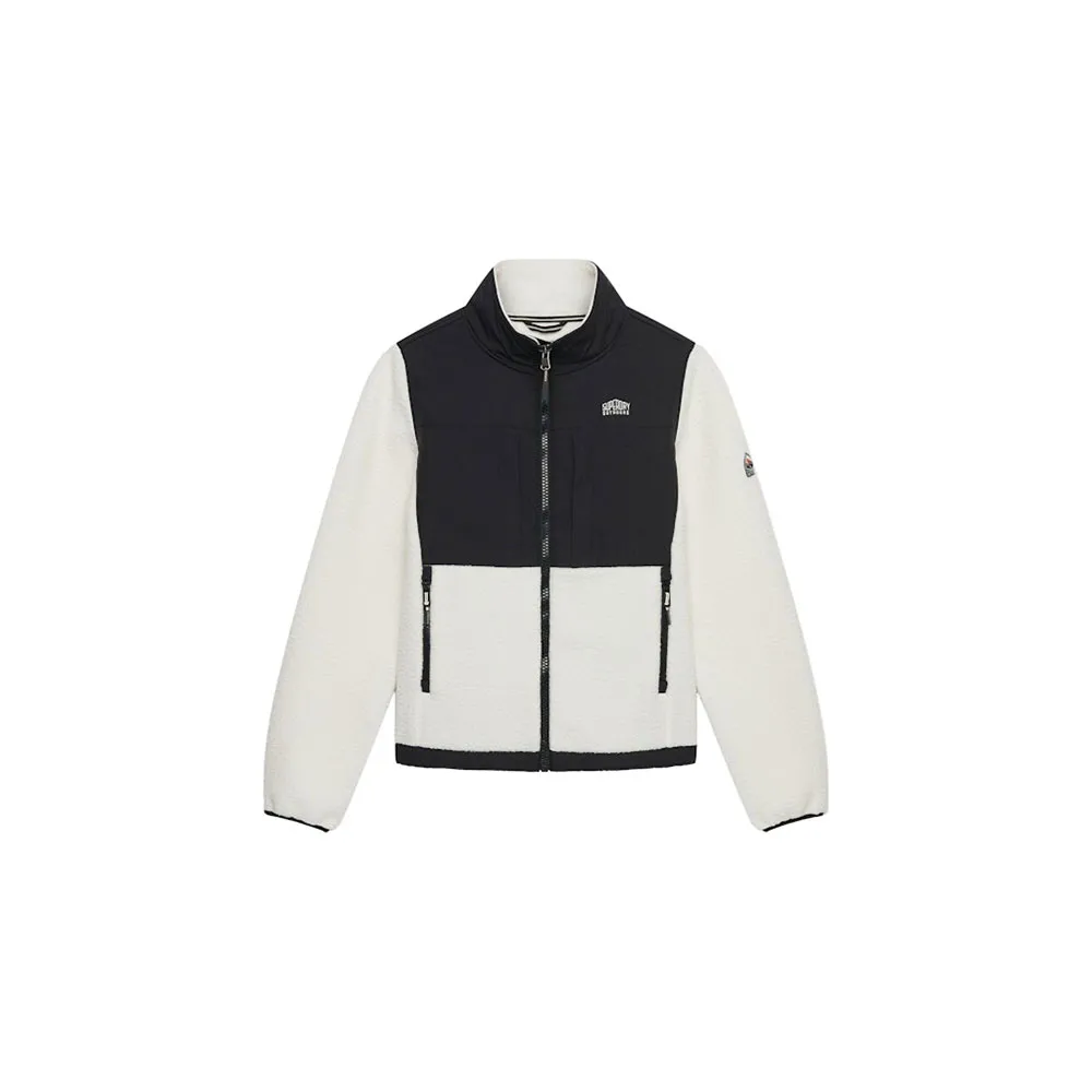 Флисовая куртка Superdry Hybrid Trekker, белый — фото 3