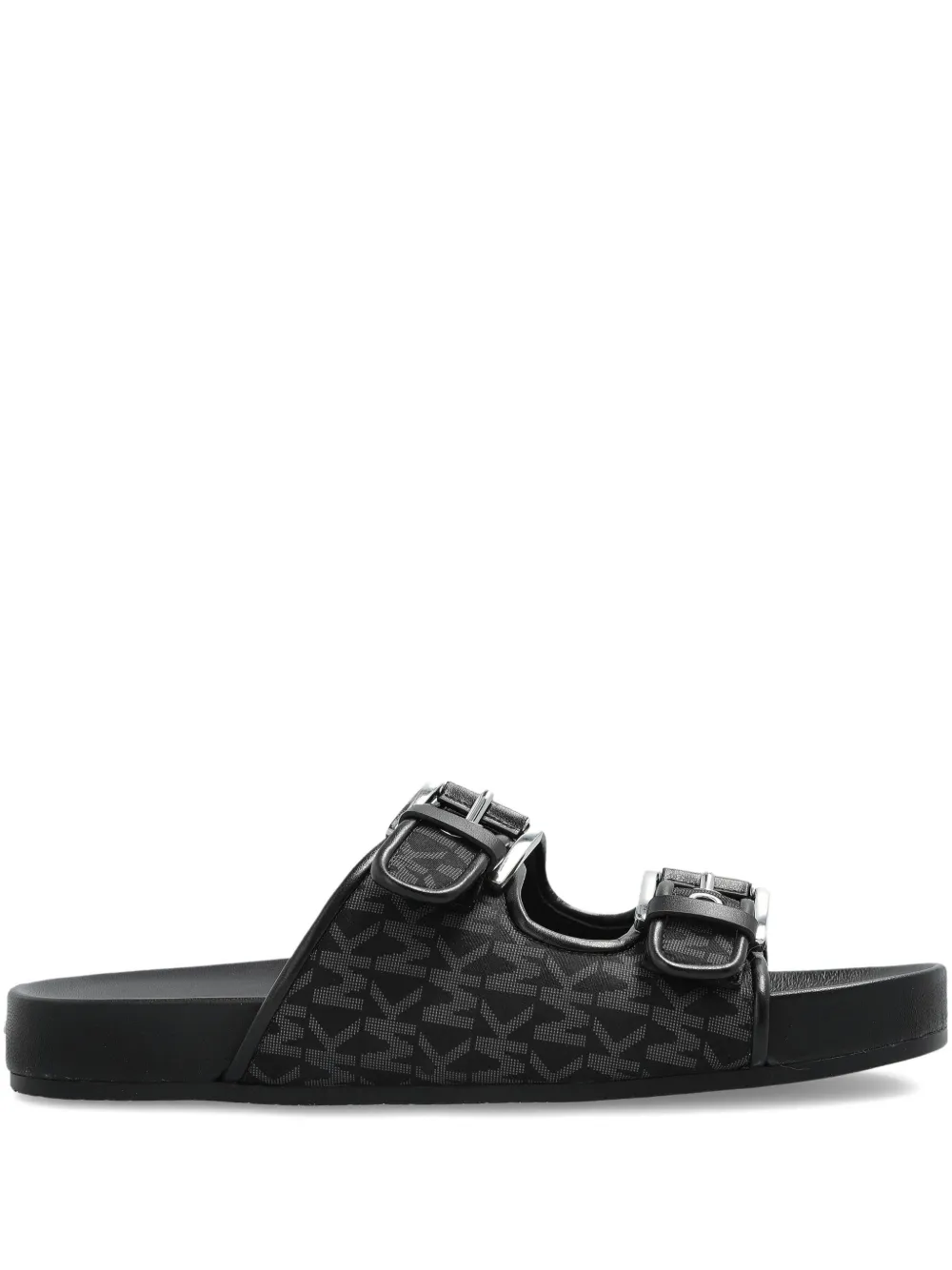 Шлепанцы Byers с пряжками Michael Michael Kors, черный