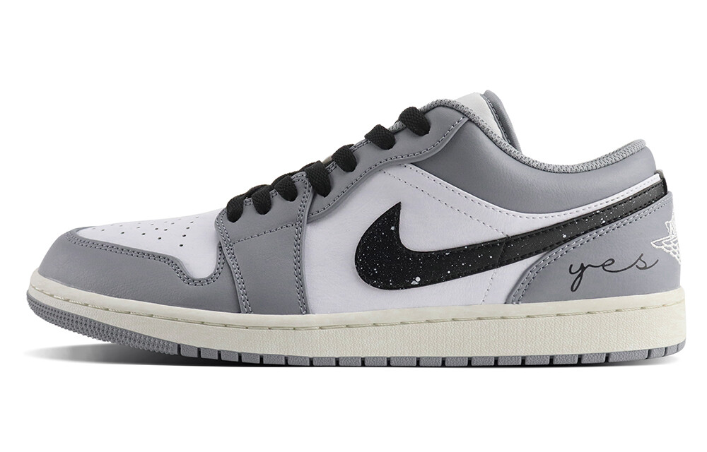 

Кроссовки Air Jordan 1 Vintage Basketball Shoes Men Low-top Grey/black/white, серый