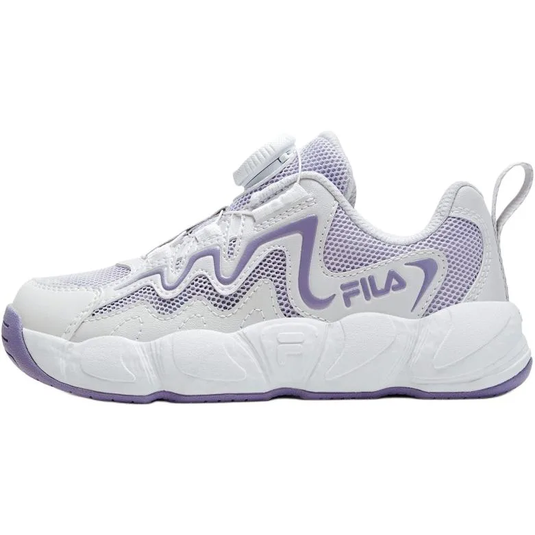 Детские баскетбольные кроссовки Heritage FHT для дошкольников FILA KIDS, Lilac/Lavender Blue (Random Color Socks*1) — фото 3