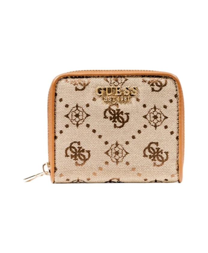 

Стильный кошелек на молнии с отделениями. Guess, бежевый