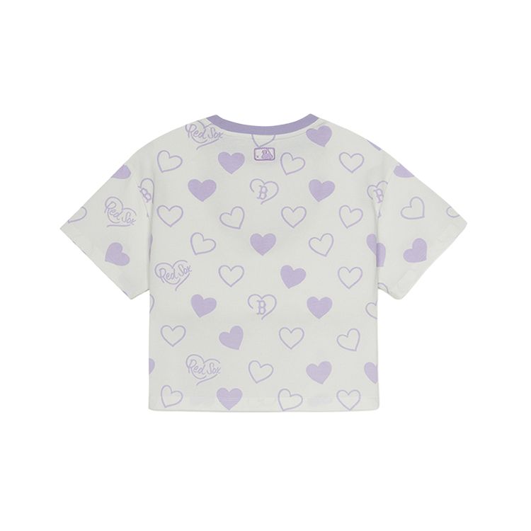 MLB KIDS Футболка heather gray light purple для подростков — фото 3