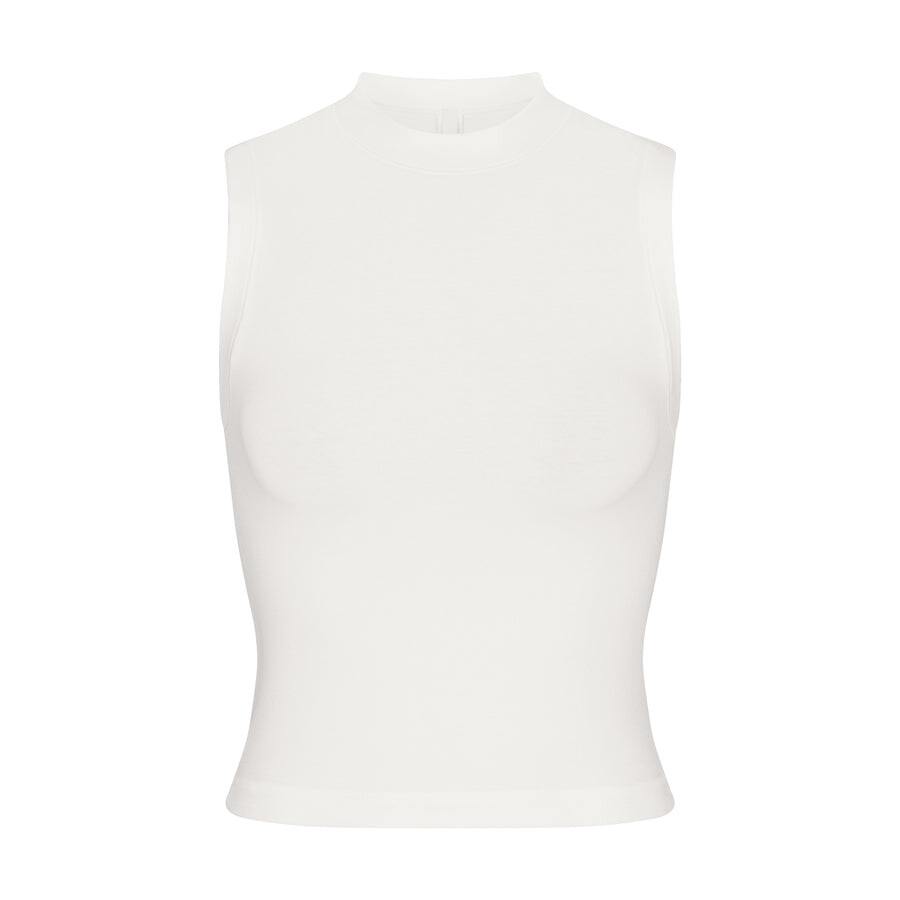 

Модельный топ с горловиной SKIMS Cotton Jersey, цвет Marble