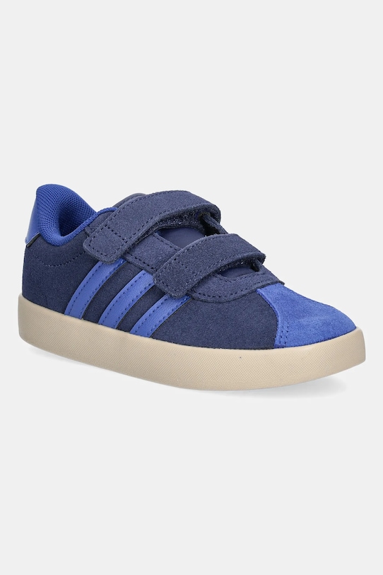 

Детские замшевые кроссовки VL COURT 3.0 Adidas, темно-синий