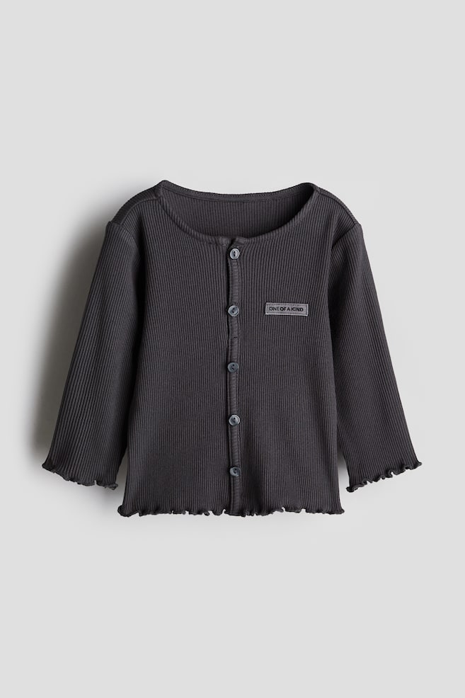 

Рубашка из джерси с пуговицами H&M, серый